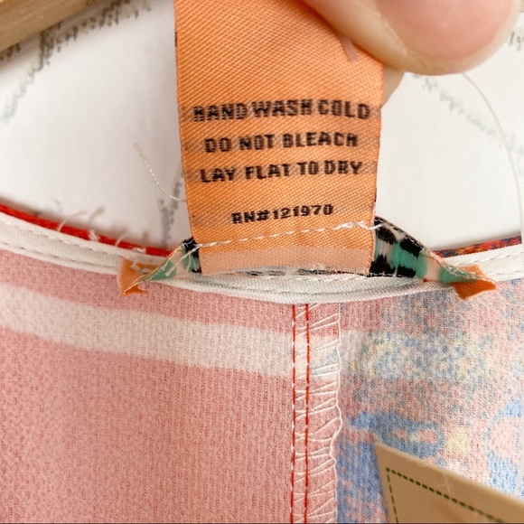 FLYING TOMATO Red Floral Faux Wrap Wide Leg Jumpsuit NWT Small - Picture 9 of 10